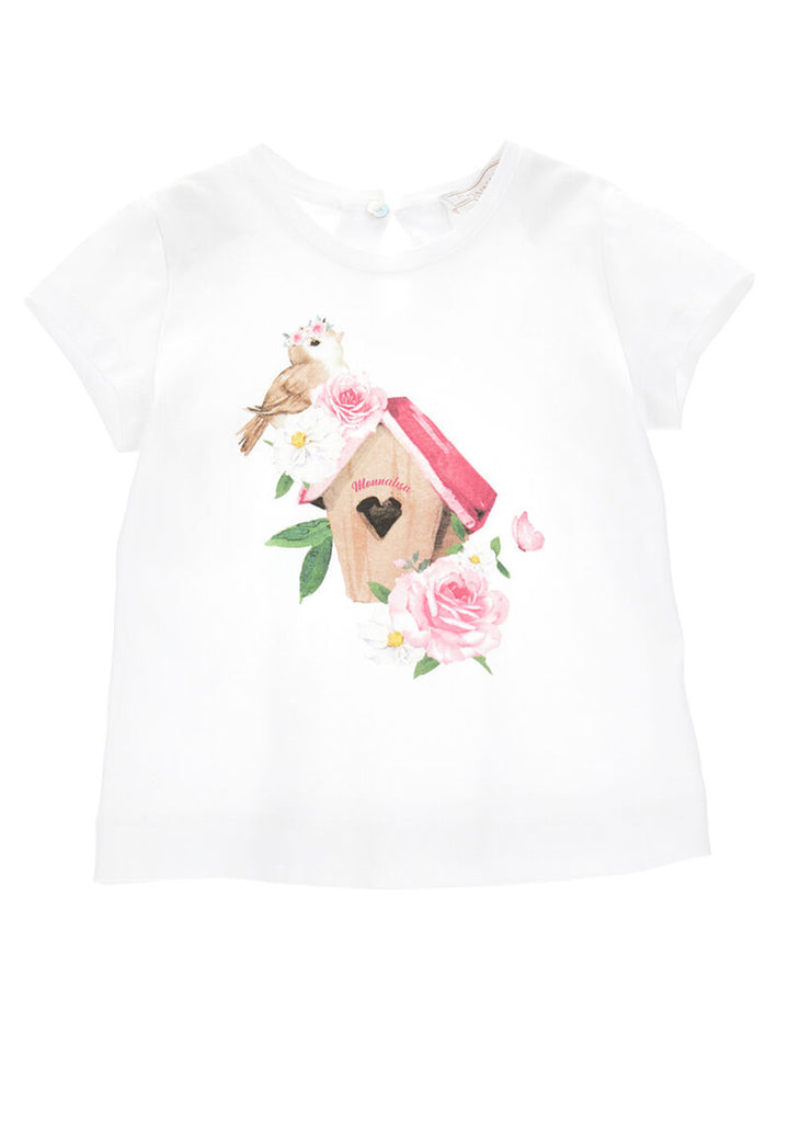Camiseta blanca para bebé niña