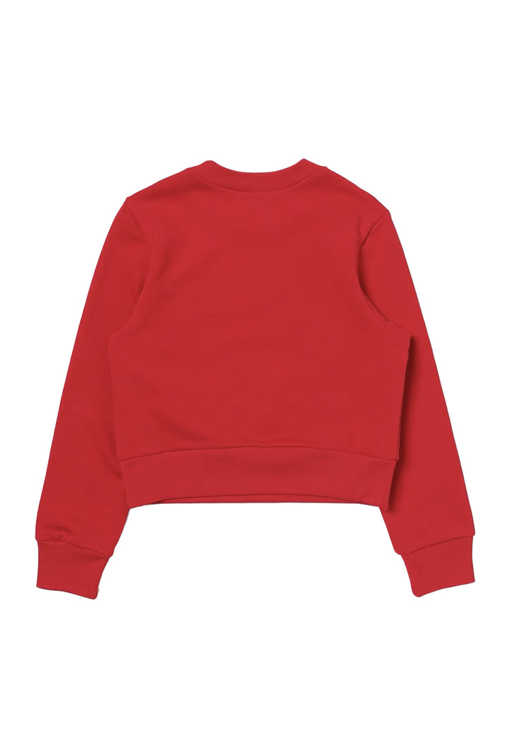 Red crew neck sweatshirt for girls