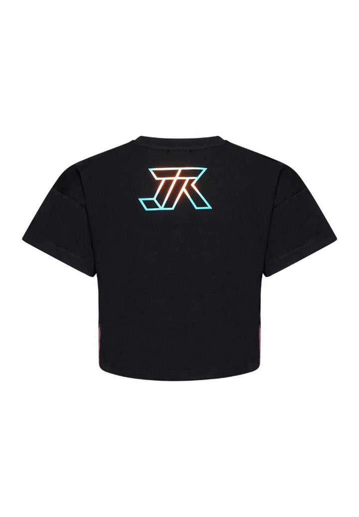 Camiseta negra corta para niña