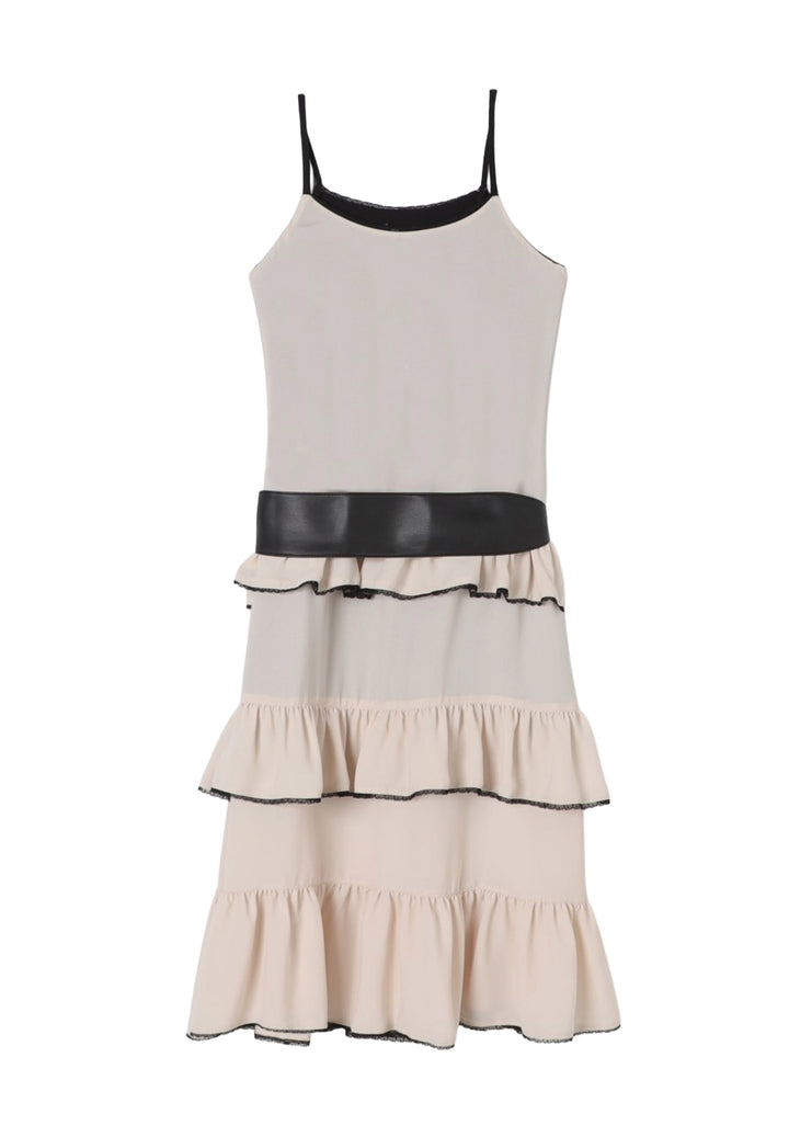 Vestido beige para niña