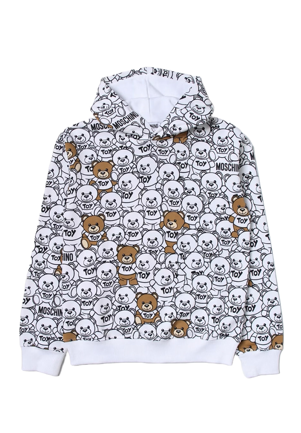 Sweat à capuche blanc pour fille