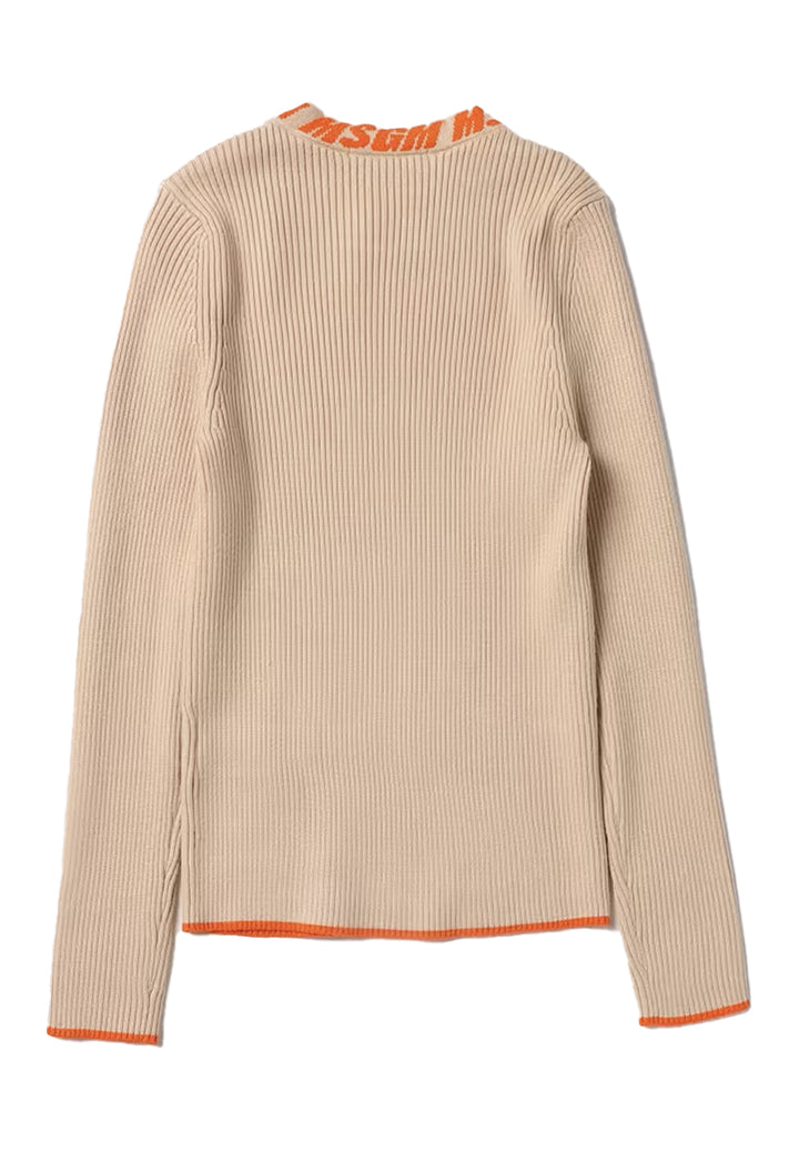 Pull marron pour fille