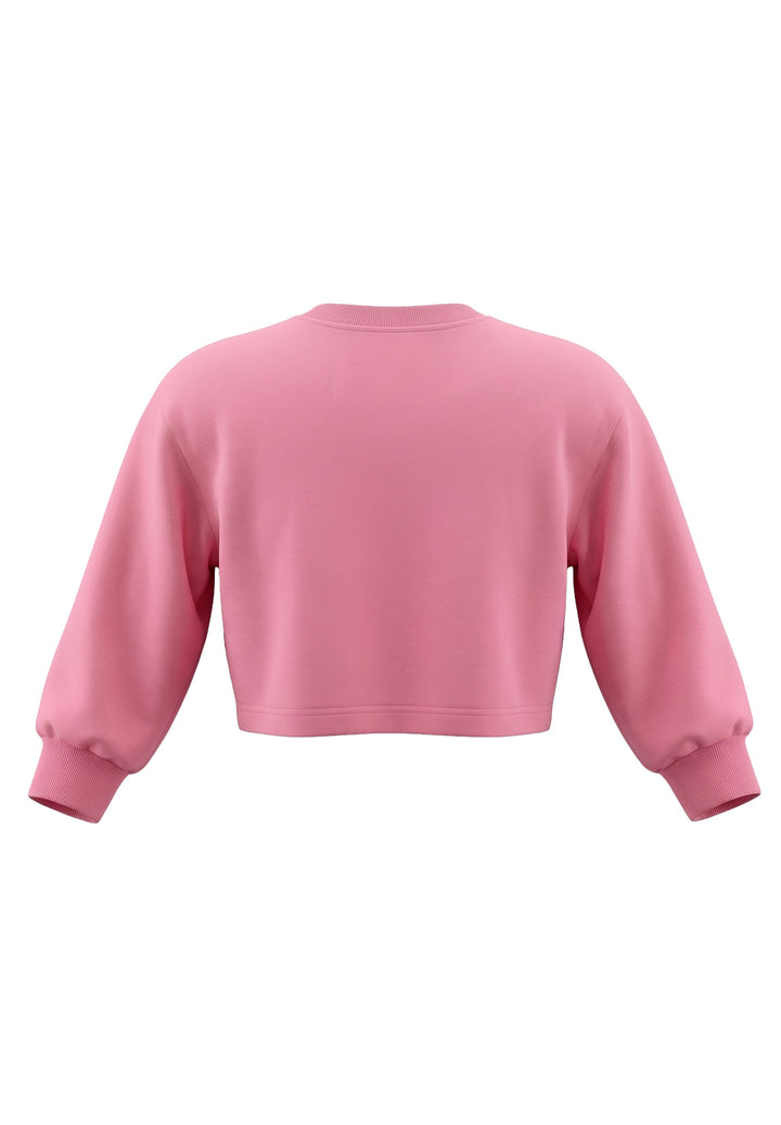 Pink crew neck sweatshirt for girls