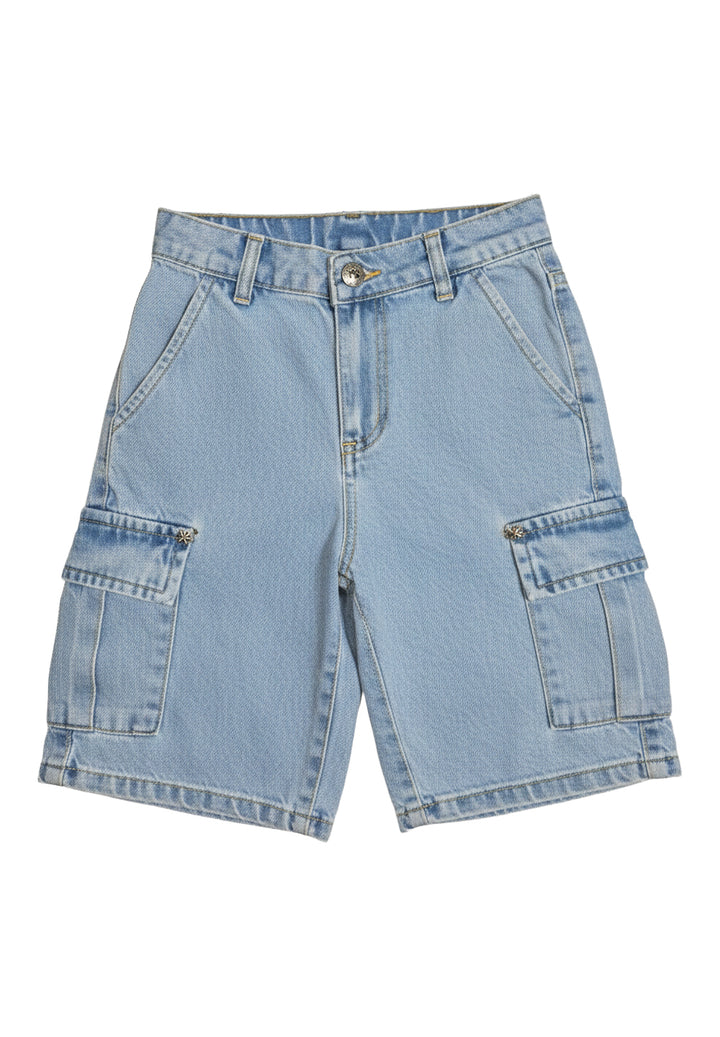 Blue denim Bermuda shorts for boys