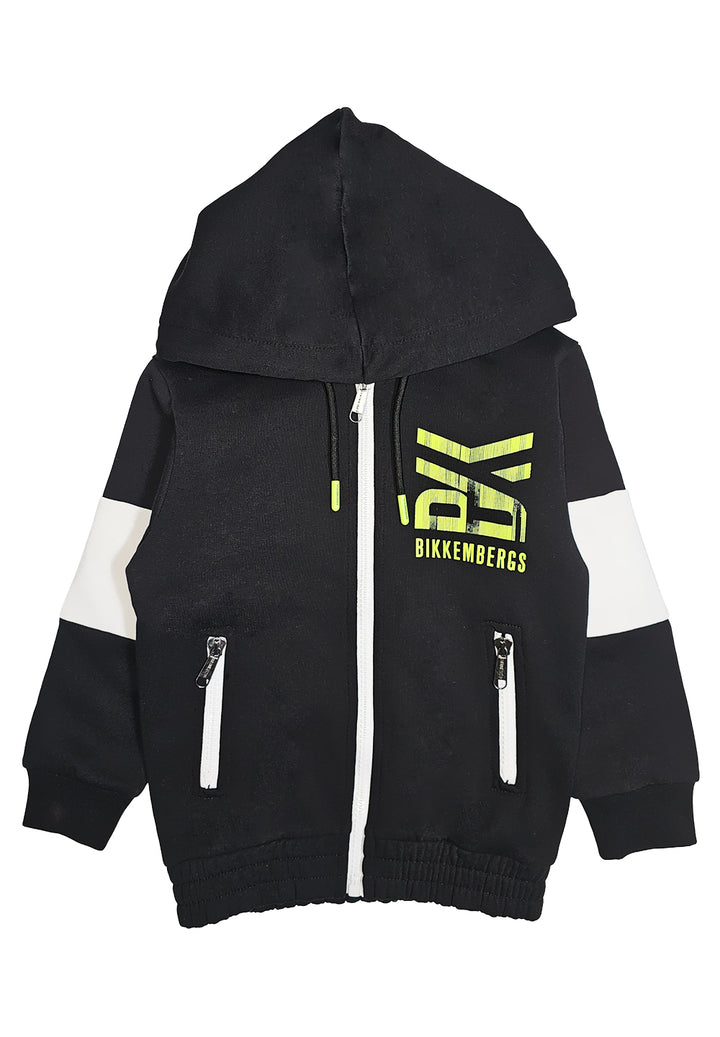 Schwarzes Sweatshirt mit Reißverschluss für Jungen