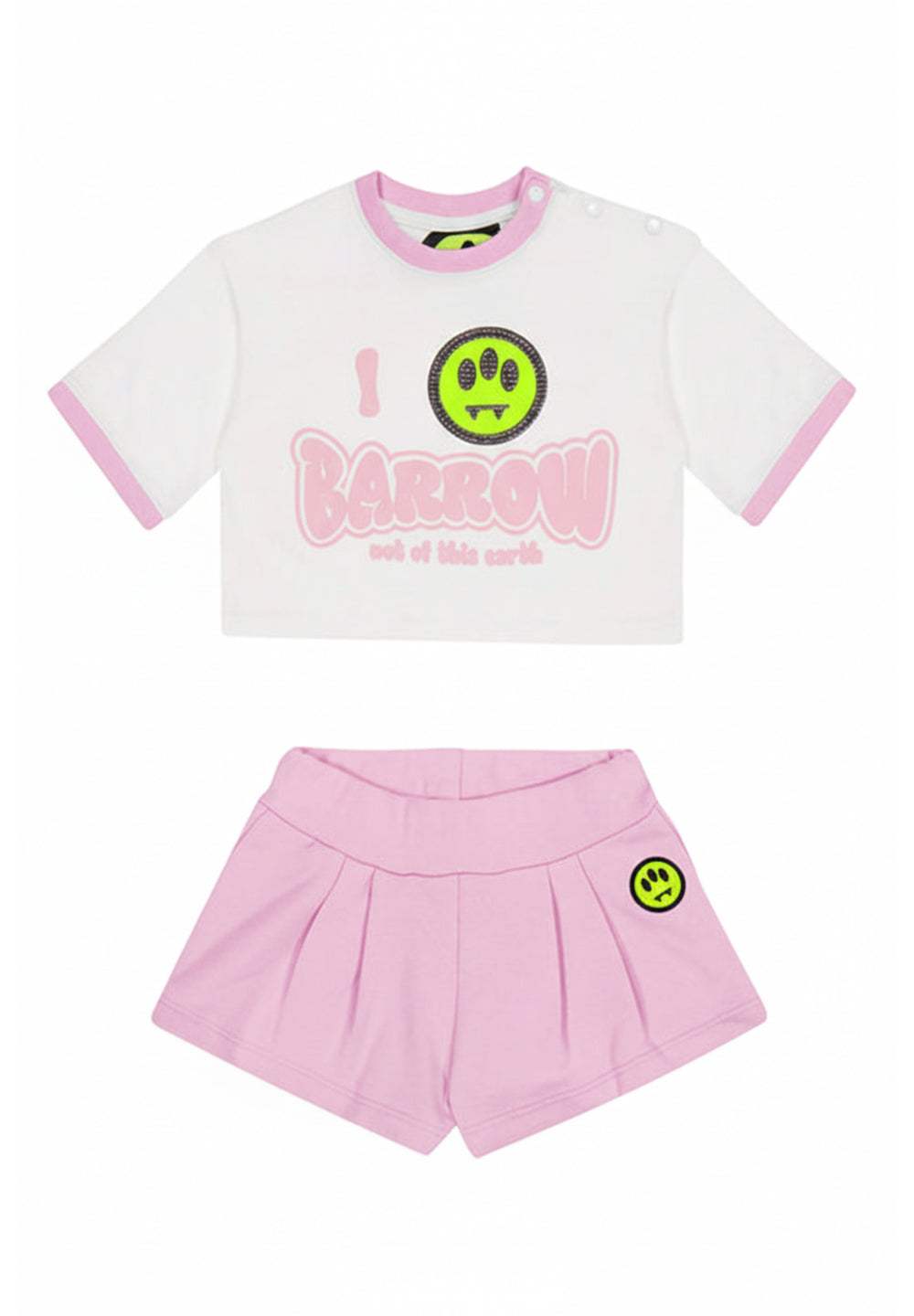White and pink outfit for baby girl