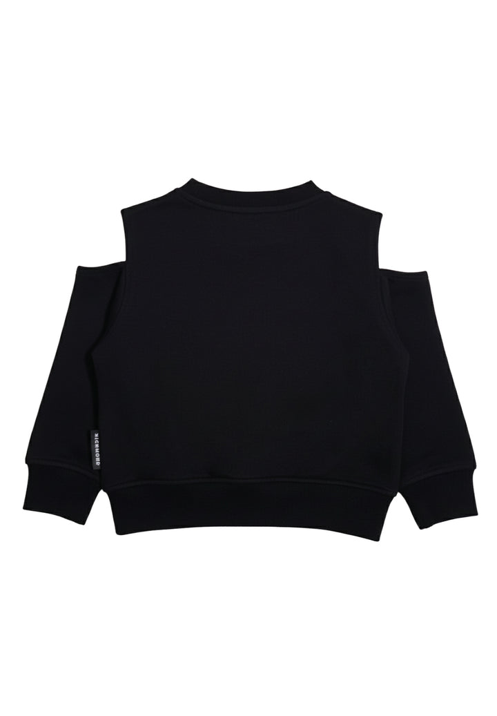 Black crew neck sweatshirt for girls