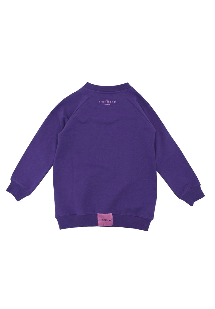 Robe sweat-shirt violette pour fille