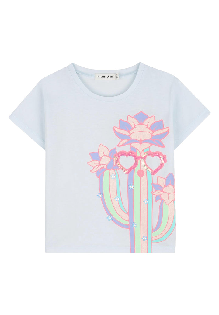 Light blue t-shirt for baby girl