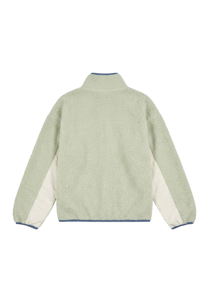 Fleece-Reißverschluss-Sweatshirt in Grün für Kinder