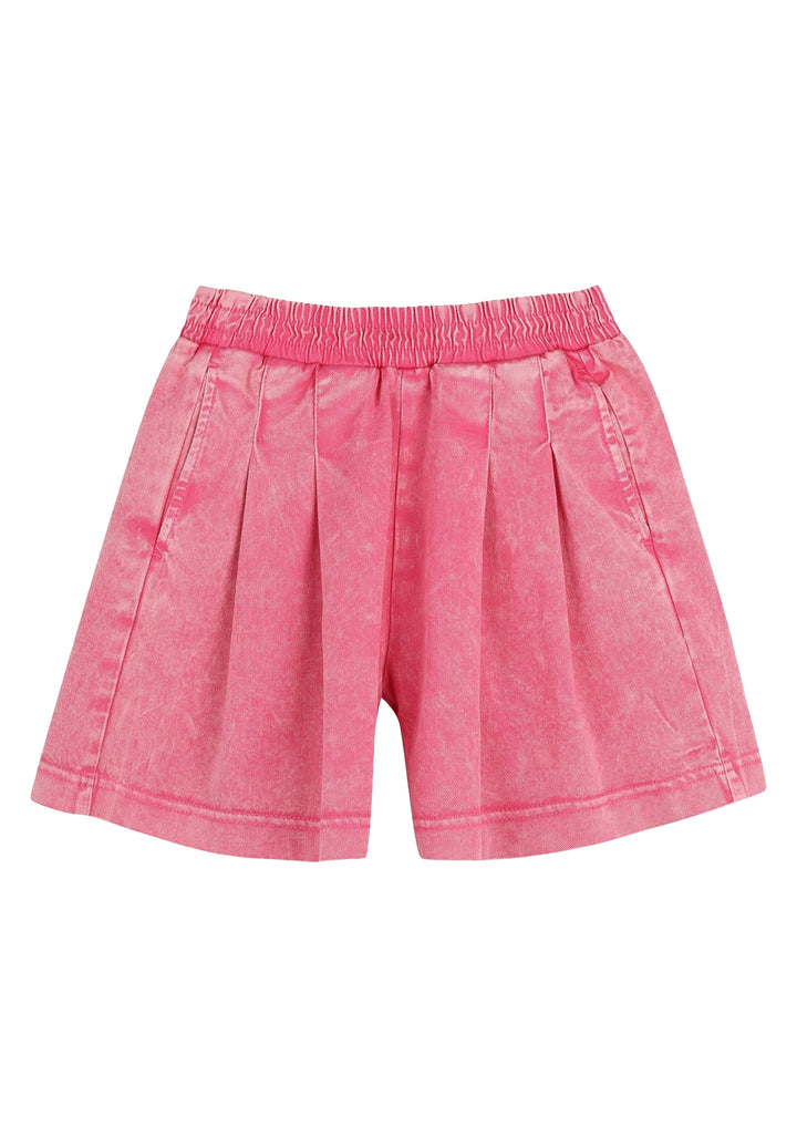Fuchsia sweatshirt shorts for girl