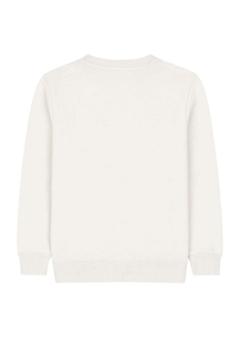 Sudadera blanca de cuello redondo para niño