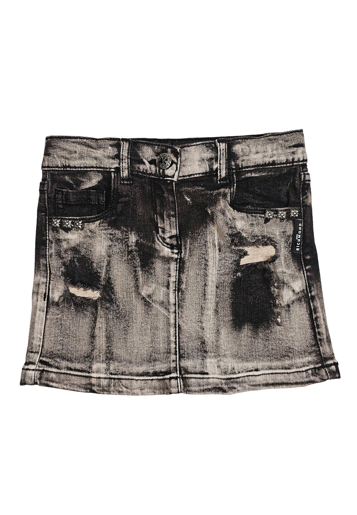 Grey denim skirt for girls