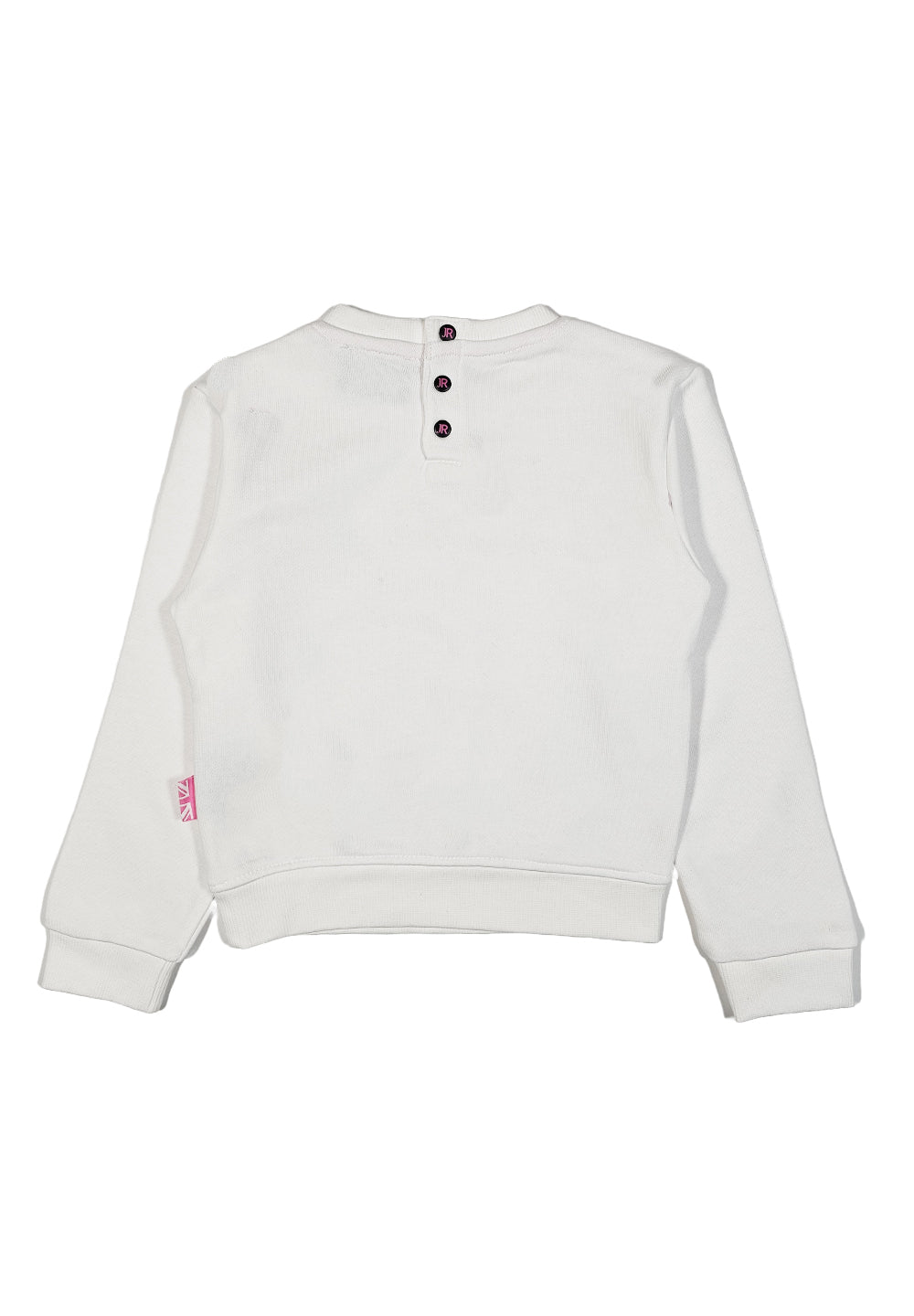 Weißes Sweatshirt mit Rundhalsausschnitt für Mädchen