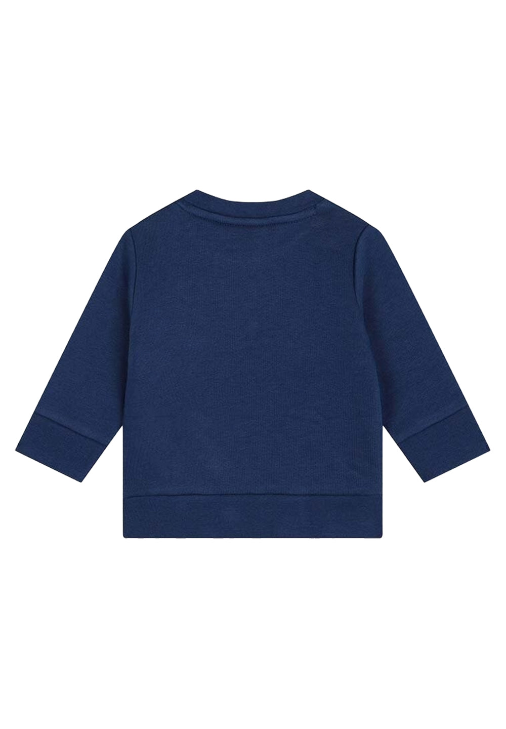Sudadera de cuello redondo azul para bebé