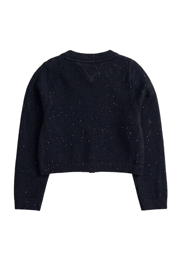 Schwarze Strickjacke für Mädchen