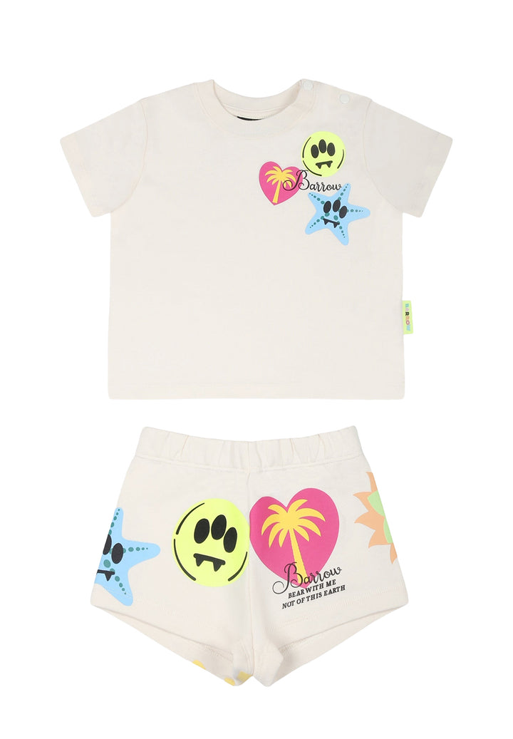 Cream-colored baby girl outfit