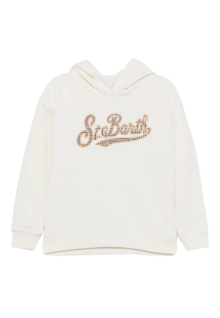 Weißer Kapuzenpullover für Mädchen