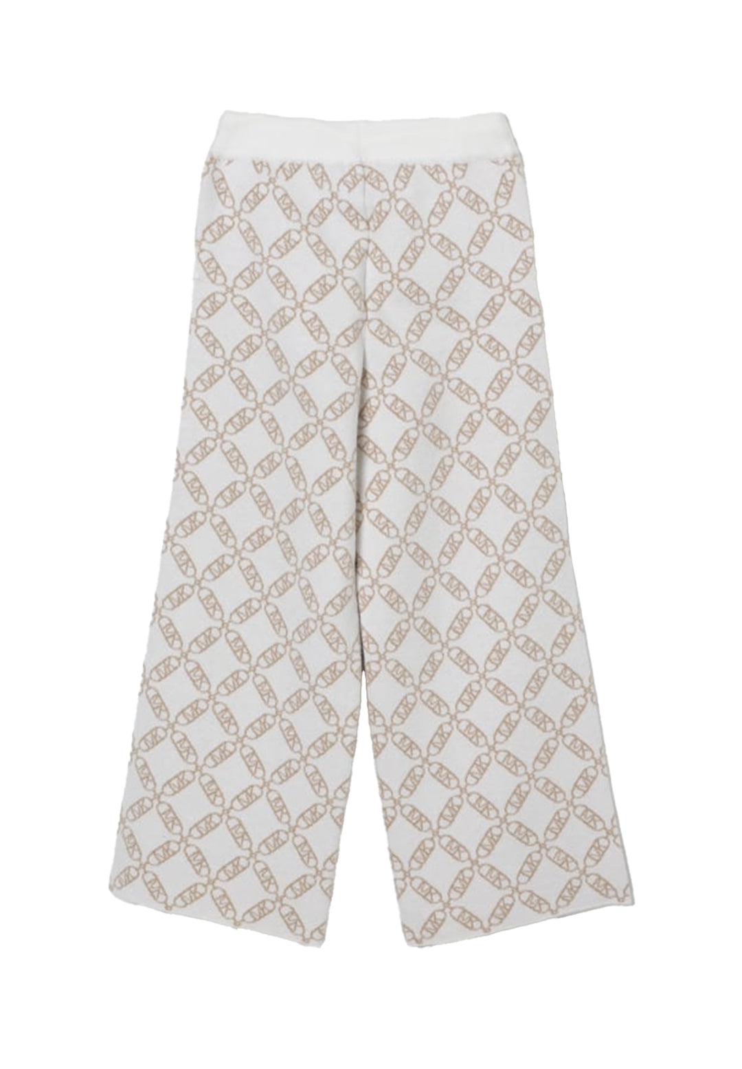 Cream knit trousers for baby girl