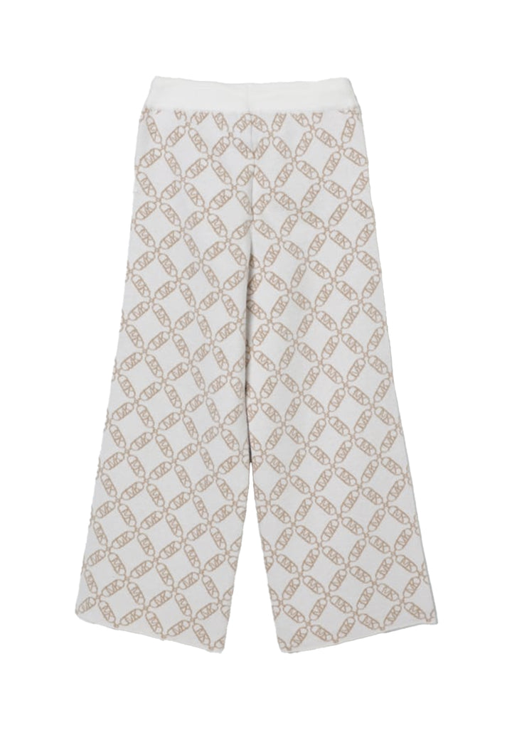 Cream knit trousers for baby girl