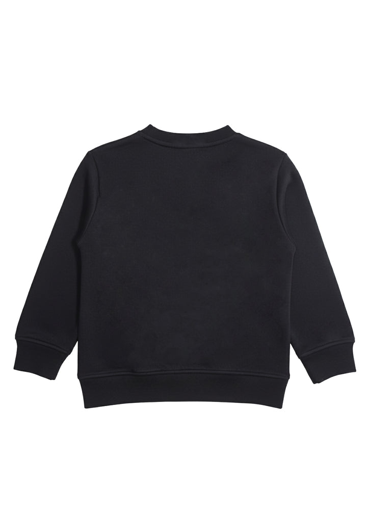 Black crew neck sweatshirt for kids