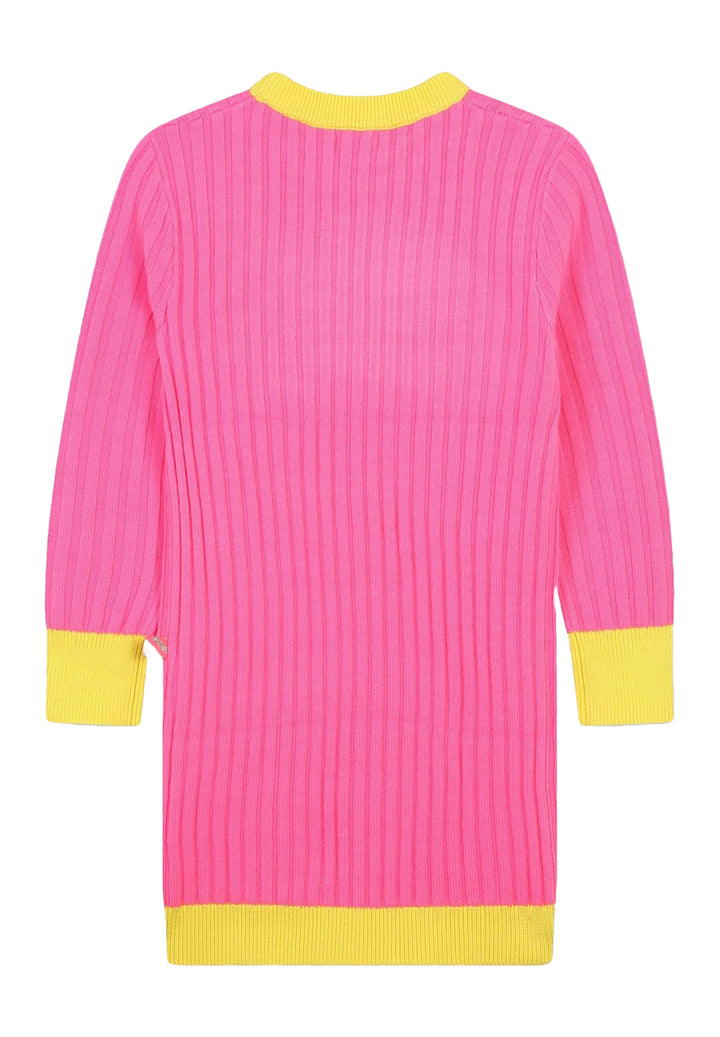 Fuchsia knit dress for baby girl