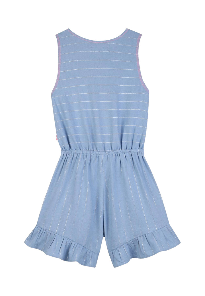 Blauer Overall für ein kleines Mädchen
