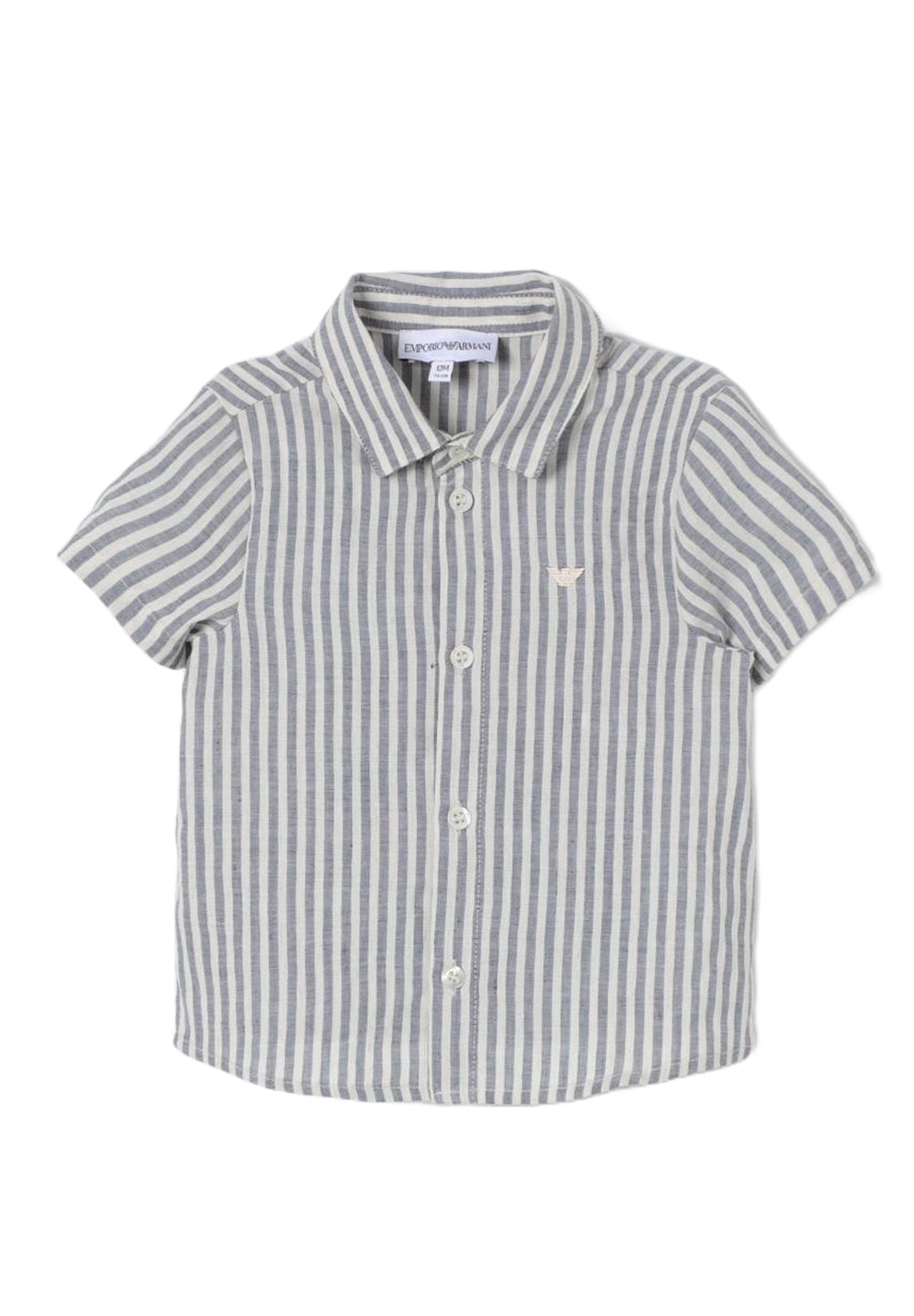 Camisa blanco-celeste para niño