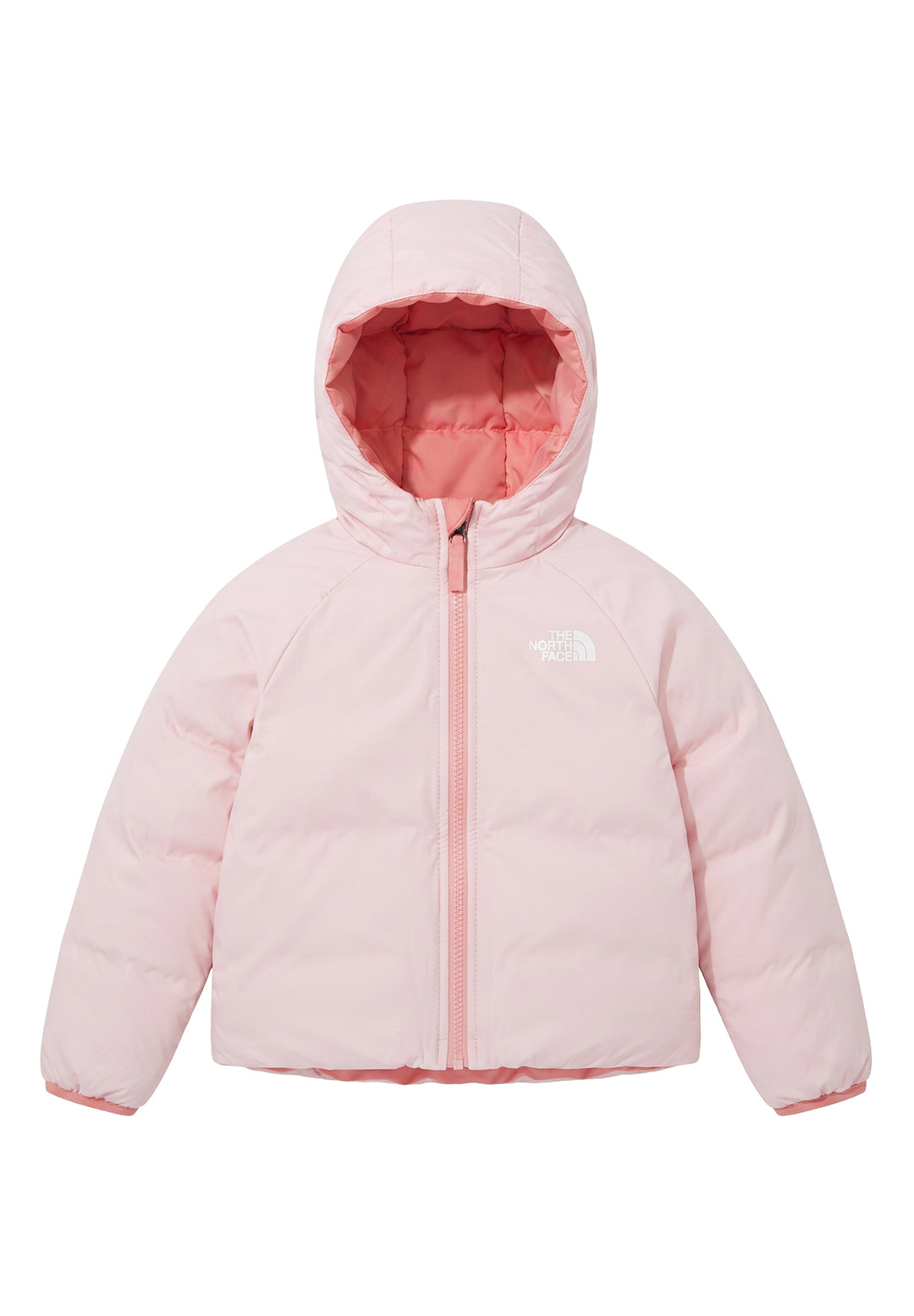 Reversible pink jacket for baby girl