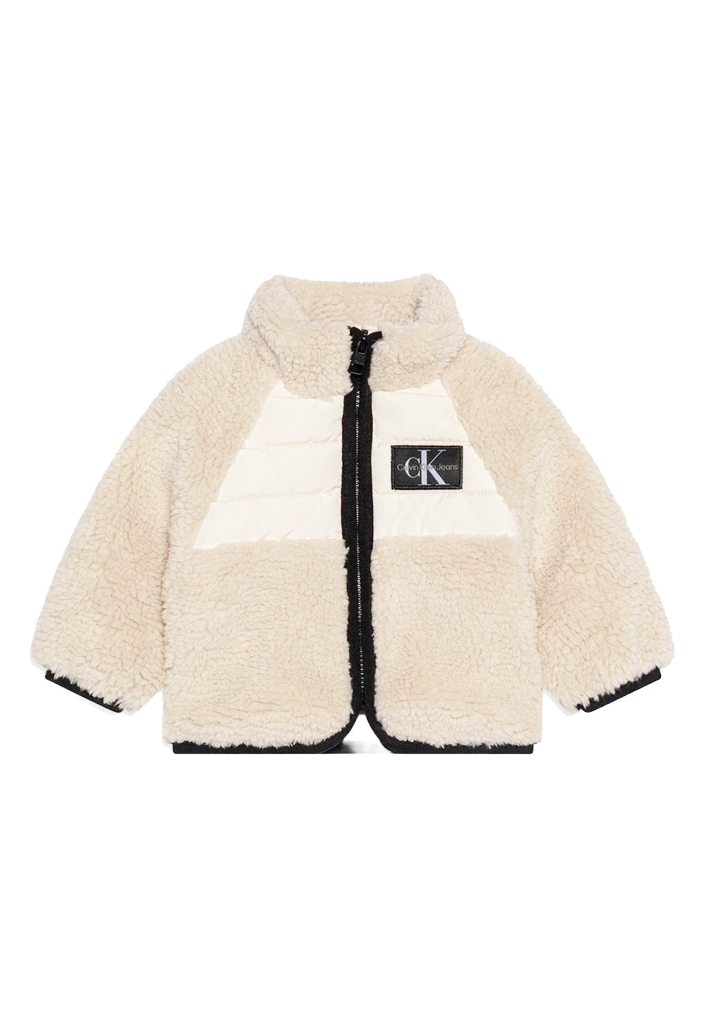 Veste en peluche beige pour nouveau-nés