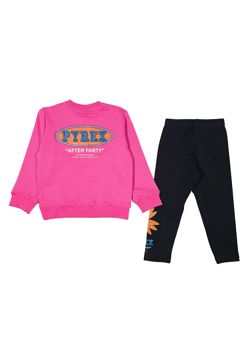 Completo felpa fuxia-nero per bambina - Primamoda kids