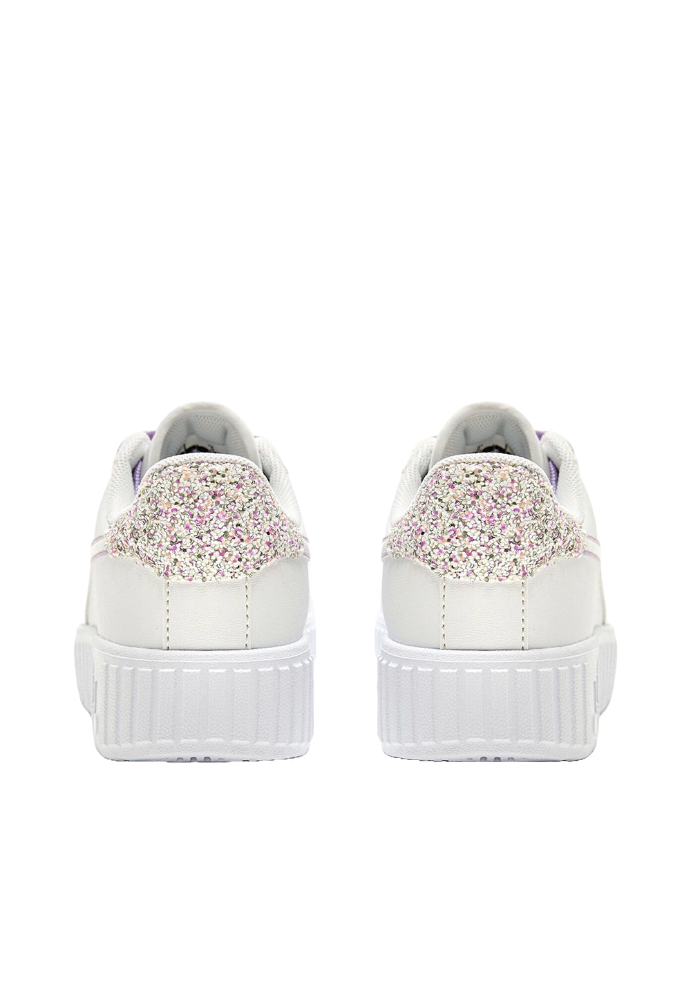 Chaussures blanches et violettes pour filles