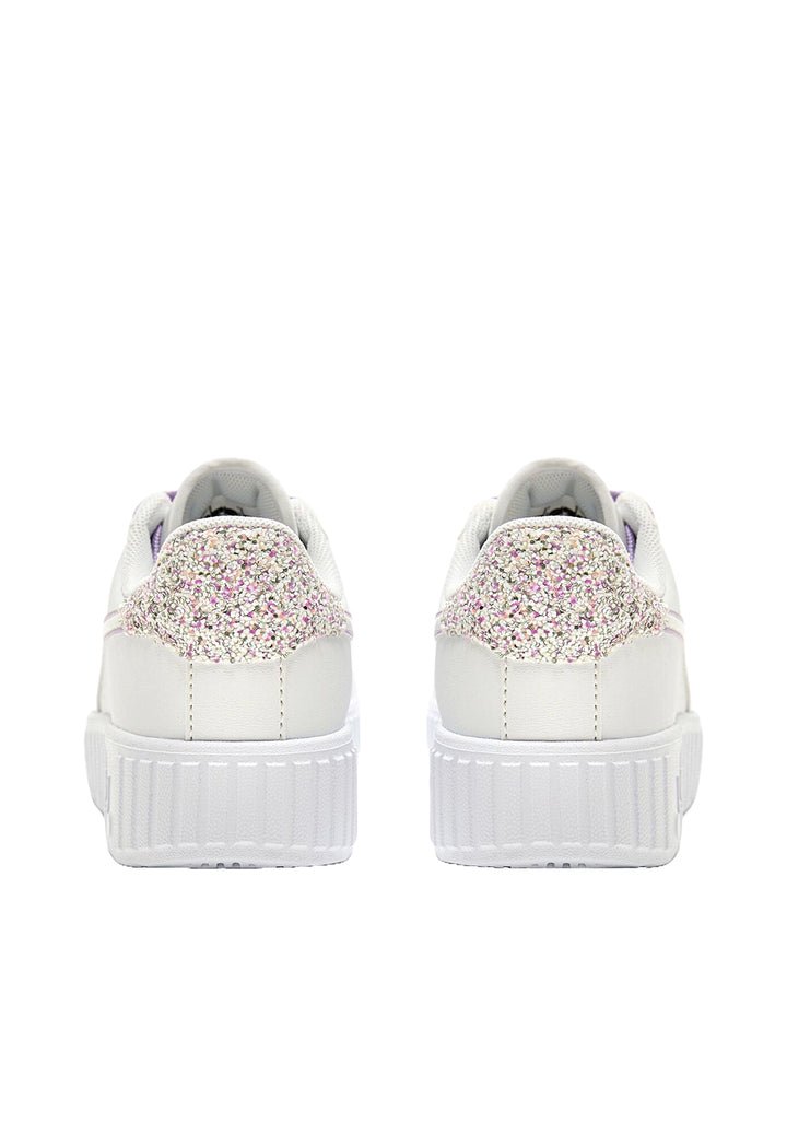 Chaussures blanches et violettes pour filles
