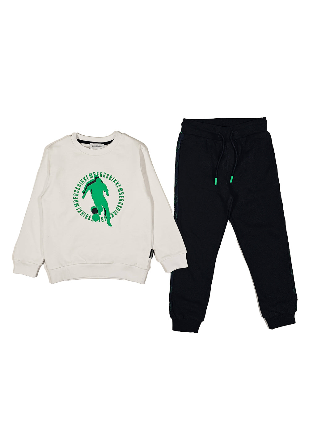 Conjunto de sudadera blanco y azul para niño