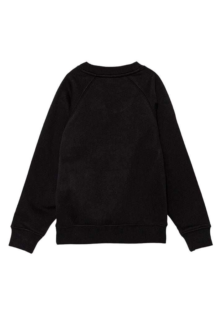Sudadera de cuello redondo negra para niño