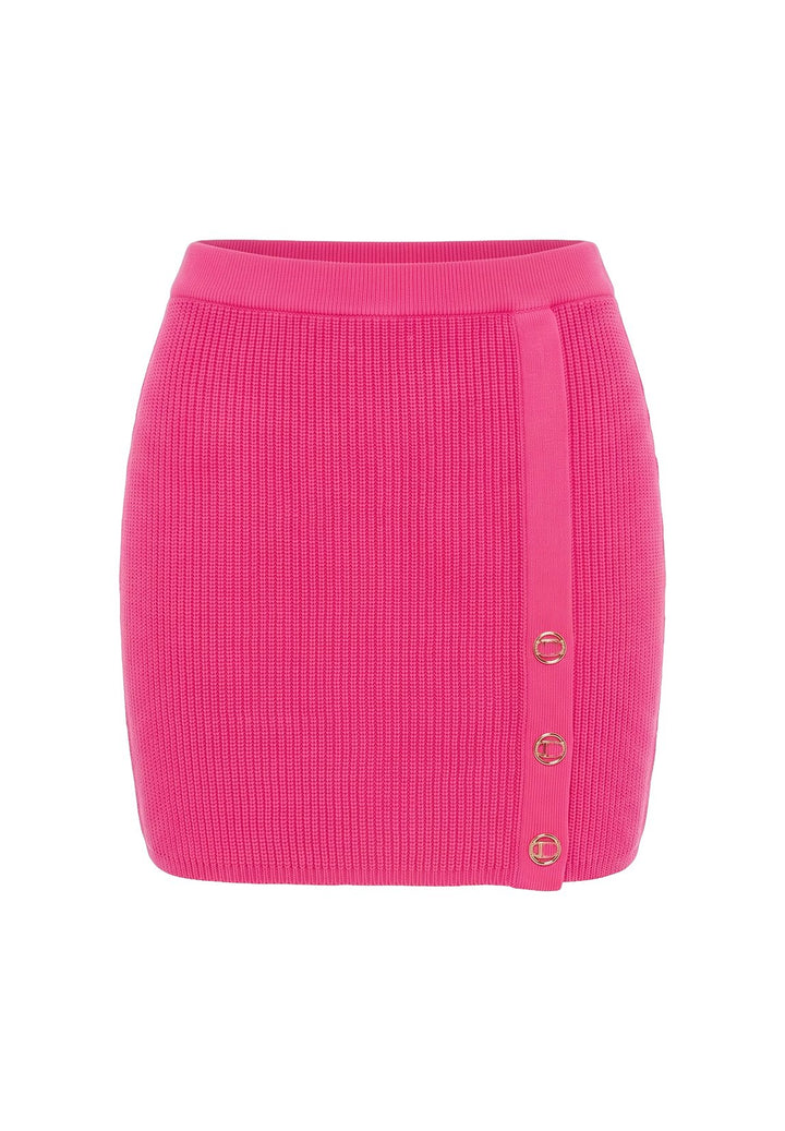 Fuchsiefarbener Strickrock für Mädchen