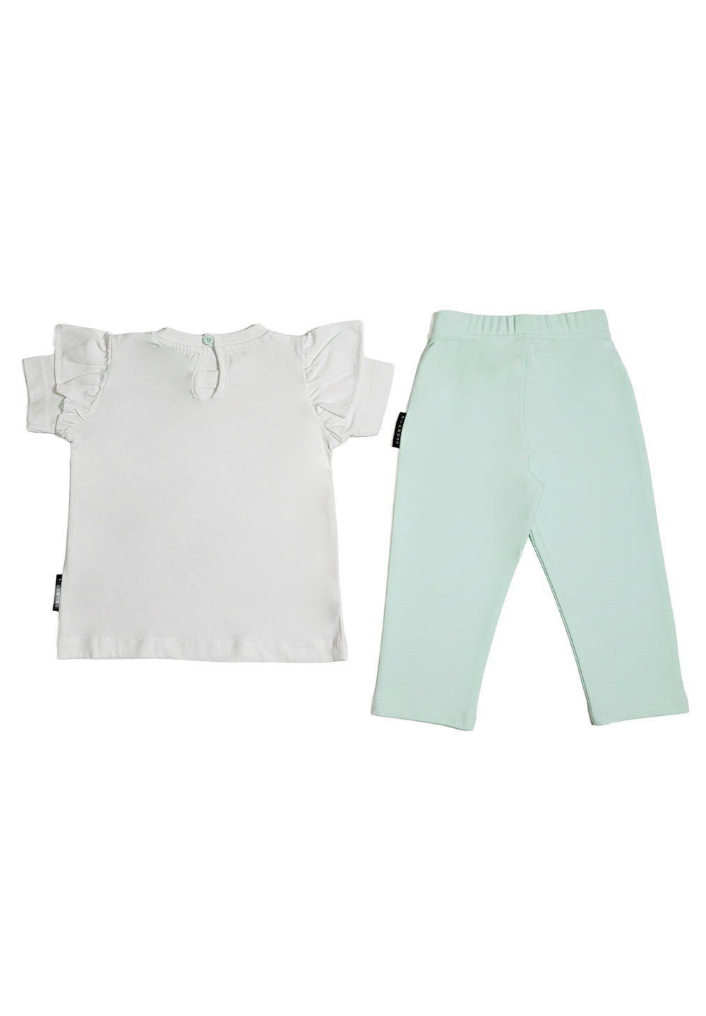 Ensemble blanc et vert pour nouveau-né fille