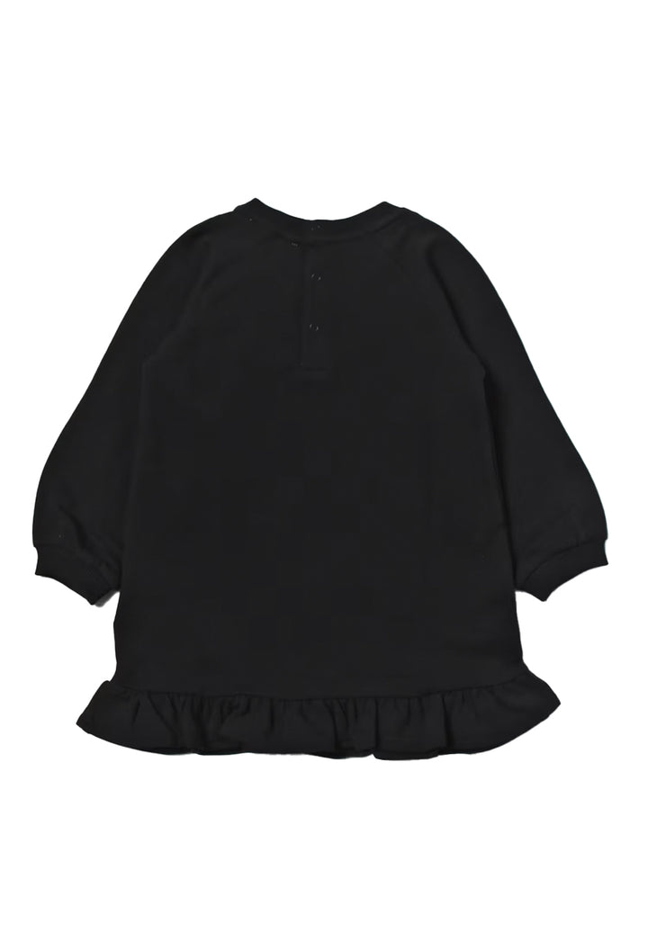 Robe sweat-shirt noire pour fille