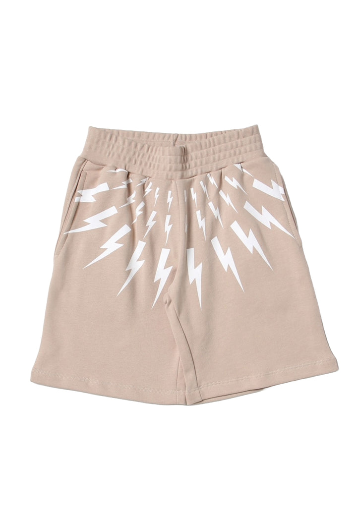 Bermuda felpa beige per bambino - Primamoda kids