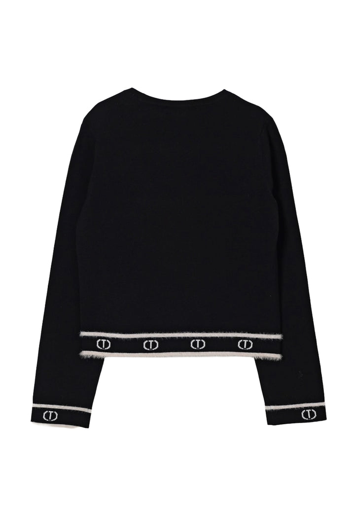 Schwarzer Pullover für Mädchen
