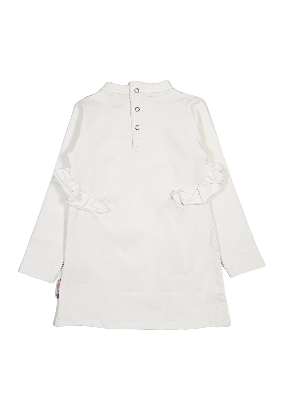 White sweatshirt dress for baby girl