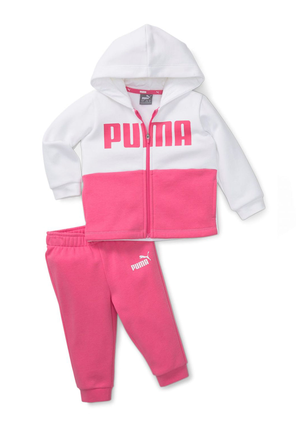Ensemble sweat-shirt blanc et rose pour fille