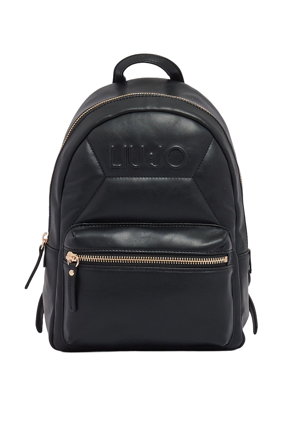 Mochila de piel sintética negra para niña