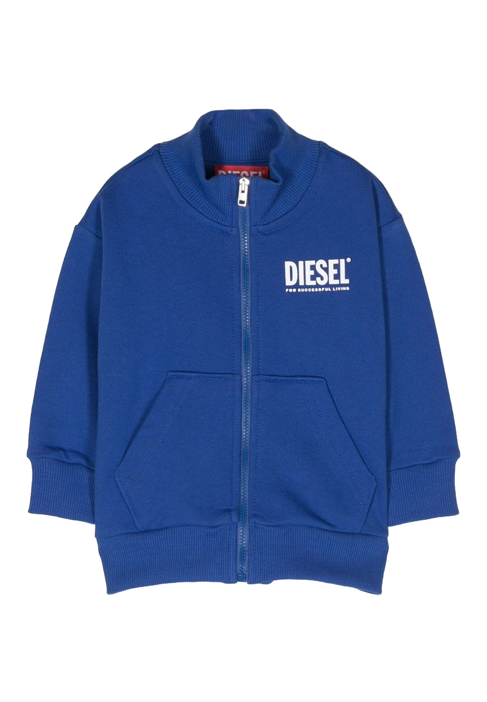 Blue zip-up hoodie for baby
