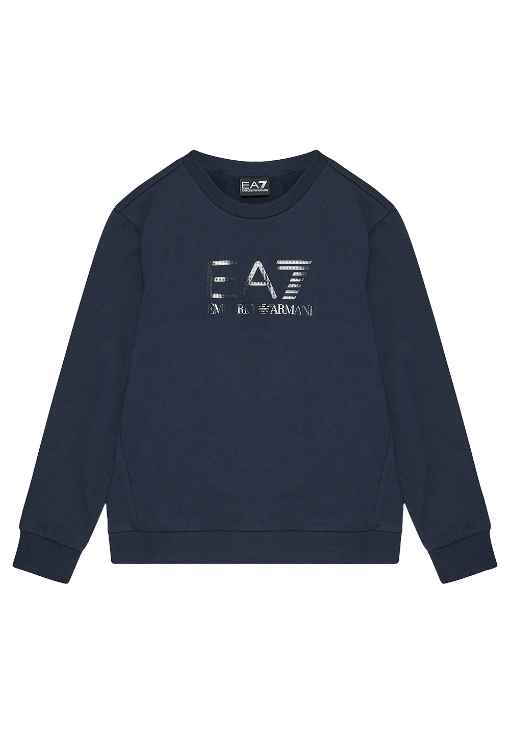 Sudadera de cuello redondo azul para niño