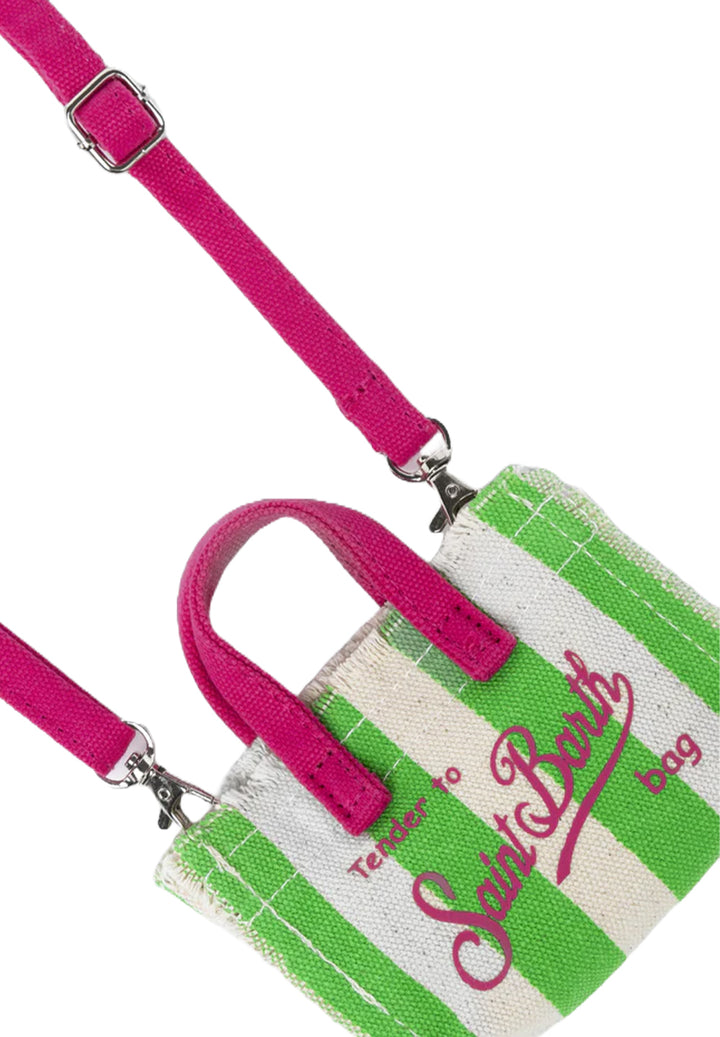 Green and fuchsia keychain for a girl