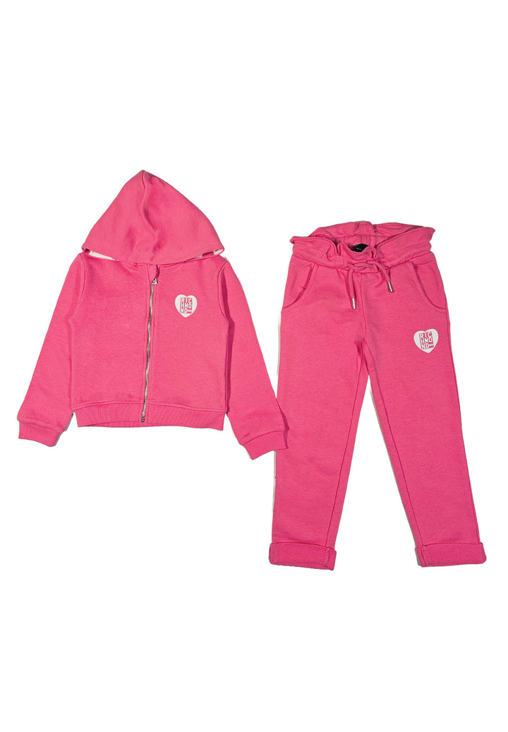Conjunto de sudadera fucsia para niña