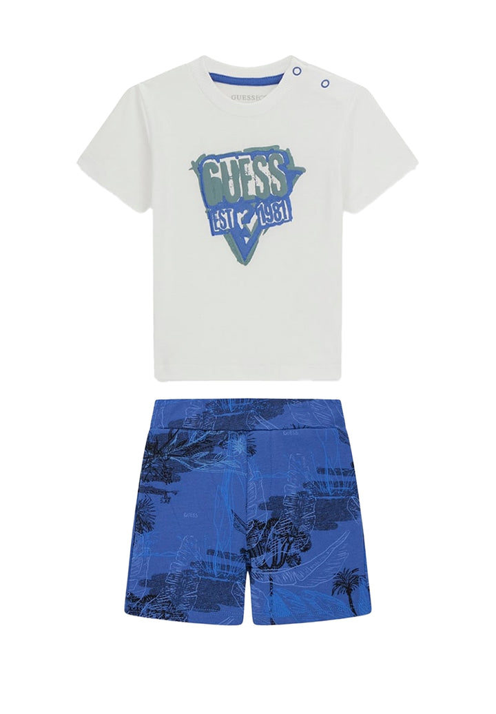 Weiß-blaues Outfit für Neugeborene