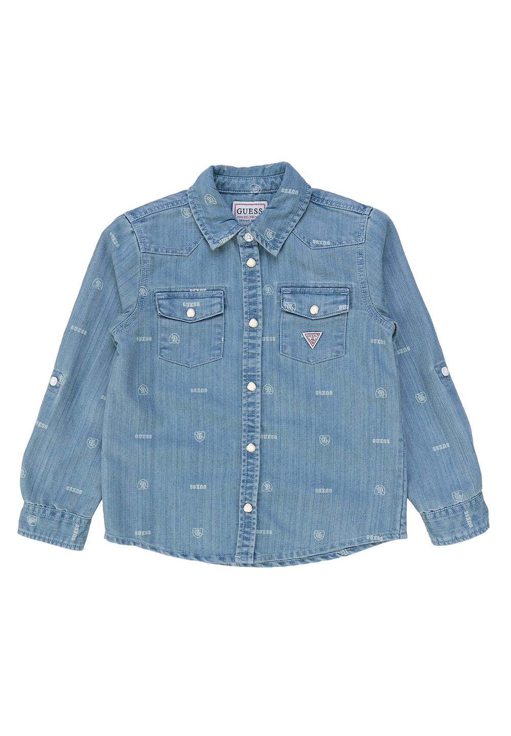Baby boy's blue denim shirt