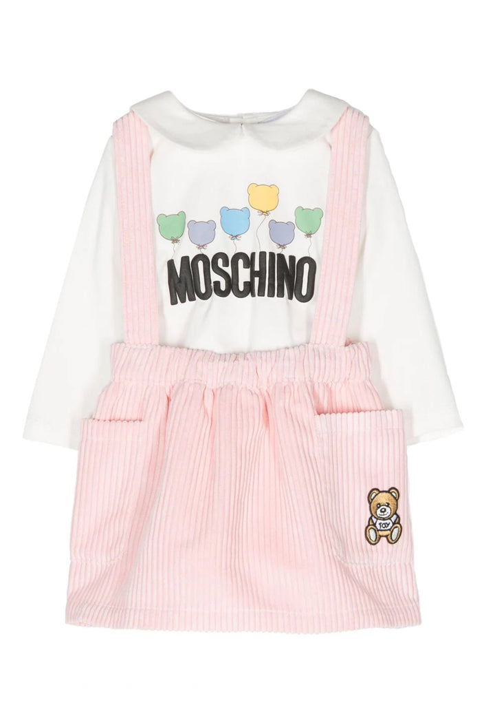 Conjunto blanco y rosa para niña
